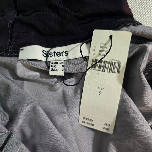 Anthropologie Sisters Black Nova Aline Long-Sleeve High-Neck Maxi Dress Sz 2 NWT - Picture 16 of 16